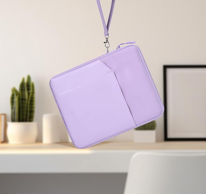 CAAORDKSO 12.9-13 inch Tablet Sleeve Case for 13 inch iPad Air M3 2025, 13 Inch New iPad Pro M4/Air M2 2024, iPad Pro 12.9 inch, Surface Laptop Go 12.4", Galaxy Tab S8+/S9+ 12.4, Waterproof Bag Purple