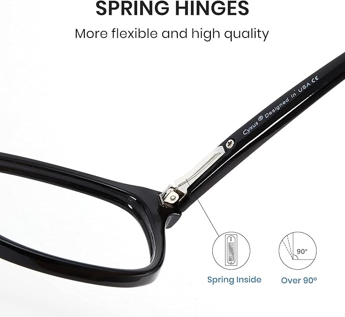 Cyxus Blue Light Glasses Men Women Reduce Eye Strain UV Blocking for Office Work Computer Screen 8082