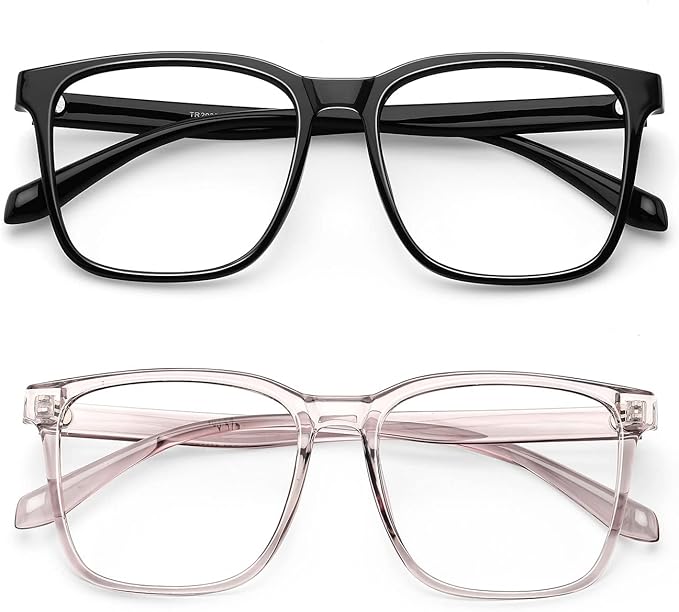 TEAPLMTT Blue Light Blocking Glasses Oversized Square Computer Glasses Anti Blue Light for Women Men