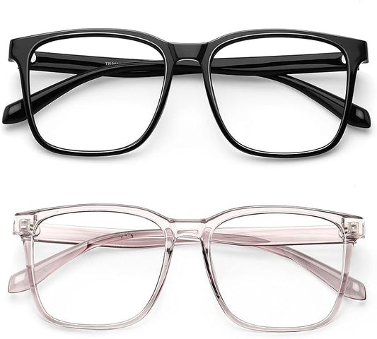 TEAPLMTT Blue Light Blocking Glasses Oversized Square Computer Glasses Anti Blue Light for Women Men