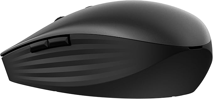 HP 710 Rechargeable Silent Mouse - for Computer or Laptop, Type USB-C Batteries - Multi-OS/Device Compatible - Bluetooth or 2.4 GHZ Dongle - 6 Programmable Buttons - Ambidextrous (6E6F2AA#ABL, Black)