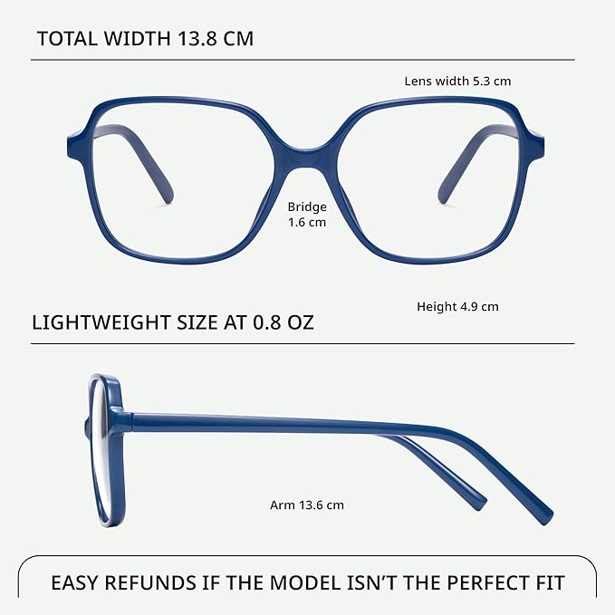 miyya Blue Light Blocking Glasses for Women, Blue Light Glasses for Women Oversized Fashion Glasses