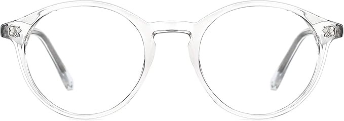 TIJN Blue Light Blocking Glasses Men Women Vintage Thick Round Rim Frame Eyeglasses
