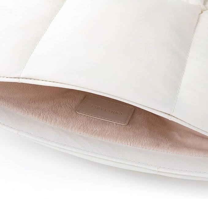 Comfyable Puffy Laptop Sleeve 13 Inch 14 Inch, Quilted Puffer Laptop Carrying Case for Women, Pillow Case Compatible with MacBook Air/Pro M5 M4 M3 M2 Pro/Max 2026, 13" MacBook Neo A18, Rice | Puffy, Quilted Puffer, Pillow Case, Rice