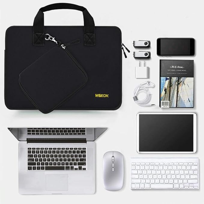 11.6 12.9 13 inch Elastic Laptop Sleeve with Small Case Compatible with 13 inch MacBook Neo Air Pro M5/M4/M3/M2/M1, iPad 13 12.9, XPS 13 and Most 11.6 12.9 13 inch Notebooks Tablets,B02K01