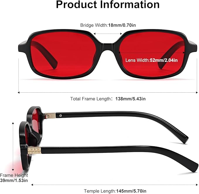 LIKSMU Blue Light Blocking Glasses for Woman Men Blue light Blocker Eyewear Trendy Rectangle Small Eyeglasses, 2pack