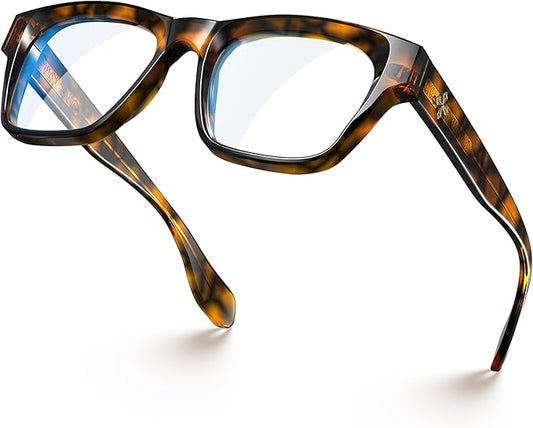 VISOONE Square Blue Light Blocking Glasses TR90 Clear Lens for Women Men BONA