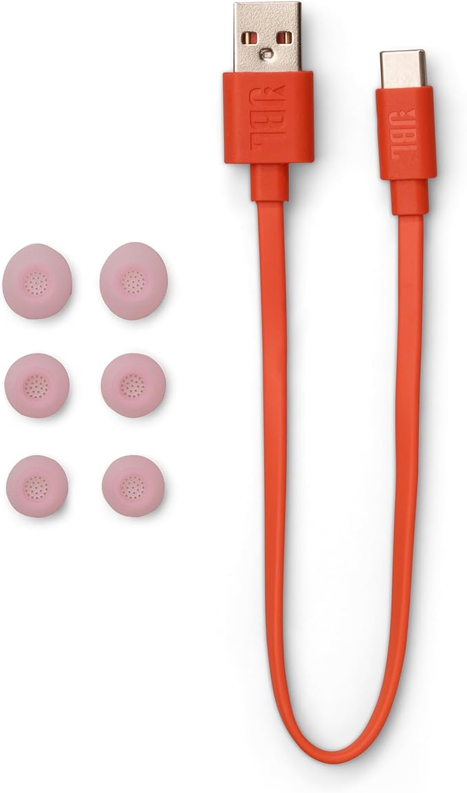 JBL Vibe Buds 2 - True Wireless Noise Cancelling Earbuds with JBL Pure Bass Sound & Smart Ambient Technology, 4mics for Crisp, Clear Calls, up to 40Hrs of Playback, IP54 Dust & Water Resistant (Pink)