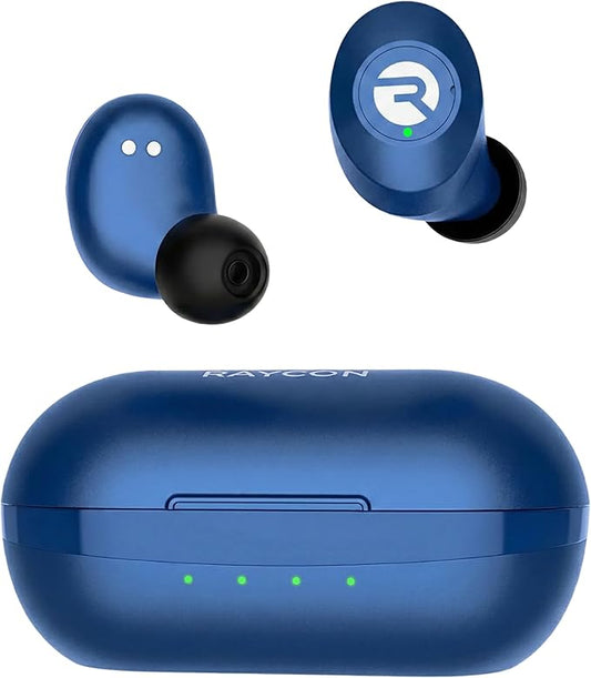 Raycon Everyday Classic Bluetooth Wireless Earbuds + Microphone with Active Noise Canceling, Sweat & Water-Resistant Earphones, Ear Buds Wireless Bluetooth 32 Hours Playtime (Blue)