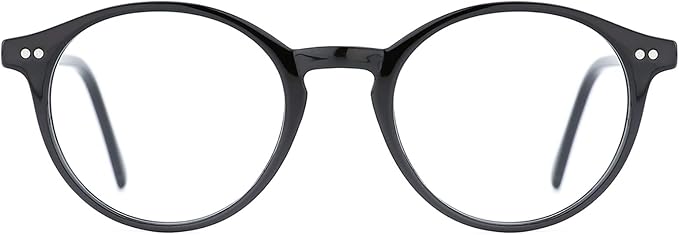TIJN Blue Light Blocking Glasses Men Women Vintage Thick Round Rim Frame Eyeglasses