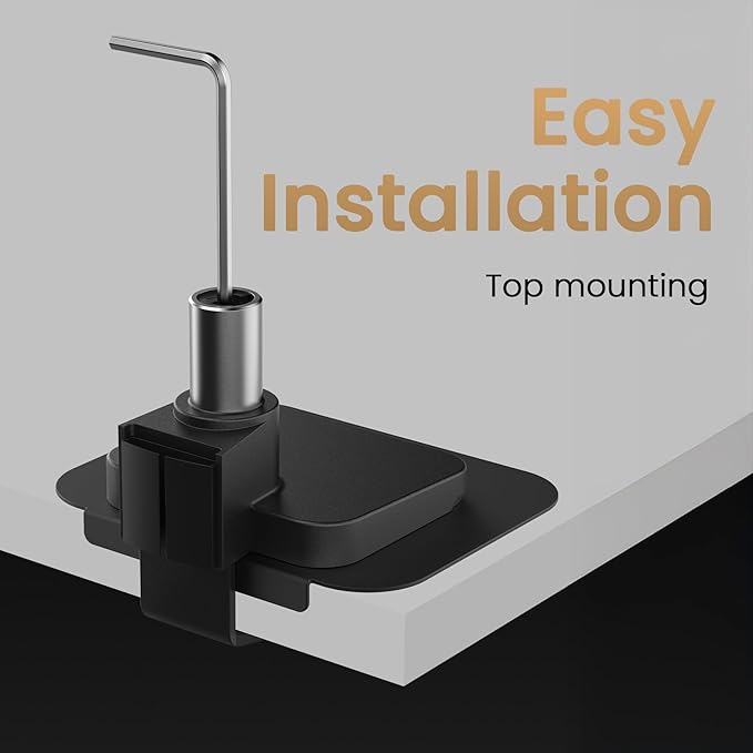 BenQ BSH01 Ergo Monitor Arm -Gas Spring Monitor Stand for Up to 45'' & 44lbs Screens, Heavy Duty, Quick Installation, No Sagging, Top Clamp and Grommet Base, Reinforcement Plate, VESA 75x75 &100x100mm