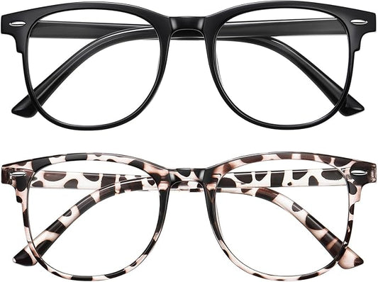 Okany Blue Light Blocking Glasses for Women Men Woman Black Computer Screen Filter Gaming Glasses Womens Mens 99.9% Blue Light Blocker Round Fashion Eye Glasses