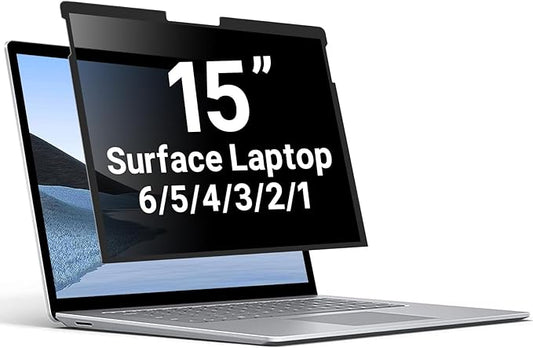 ZOEAGG Privacy Screen for Surface Laptop 15 Inch, for Removable Microsoft Surface Laptop 6/5/4/3/2/1, Reusable, Easy Installation, Anti-Spy Privacy Filter, Anti-Glare, Blue Ray Reduction