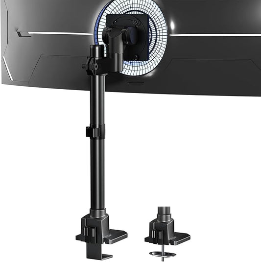 Monitor-Arm Ultrawide Heavy Duty 24-57'' - Aluminum Single Monitor Mount Holds up to 59.4lbs, Adjustable Desk Mount Stand, VESA 75/100 mm, Black