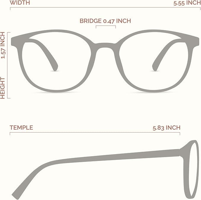 miyya Blue Light Blocking Glasses Women, Fashion Round Transparent Anti Blue Light Glasses with Anti Eyestrain & UV Glare
