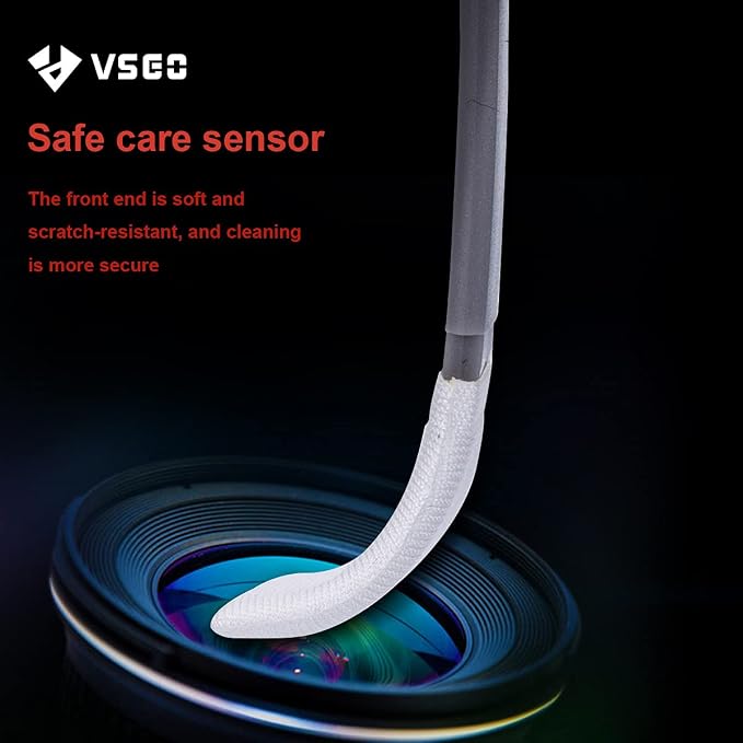 VSGO Mirrorless Camera Sensor Cleaning Kit for Meduim Format Cameras, 12pcs 34mm CMOS Swabs and 10ml Cleaner Inluded (VS-S04E) - Image 4