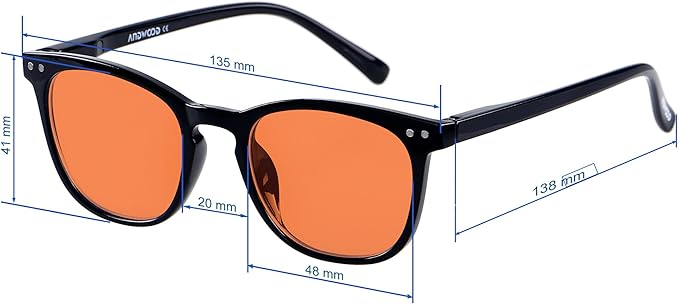 ANDWOOD Blue Light Blocking Glasses Women Men Computer Small Face Clear Bluelight Blocker Eyeglasses Frame