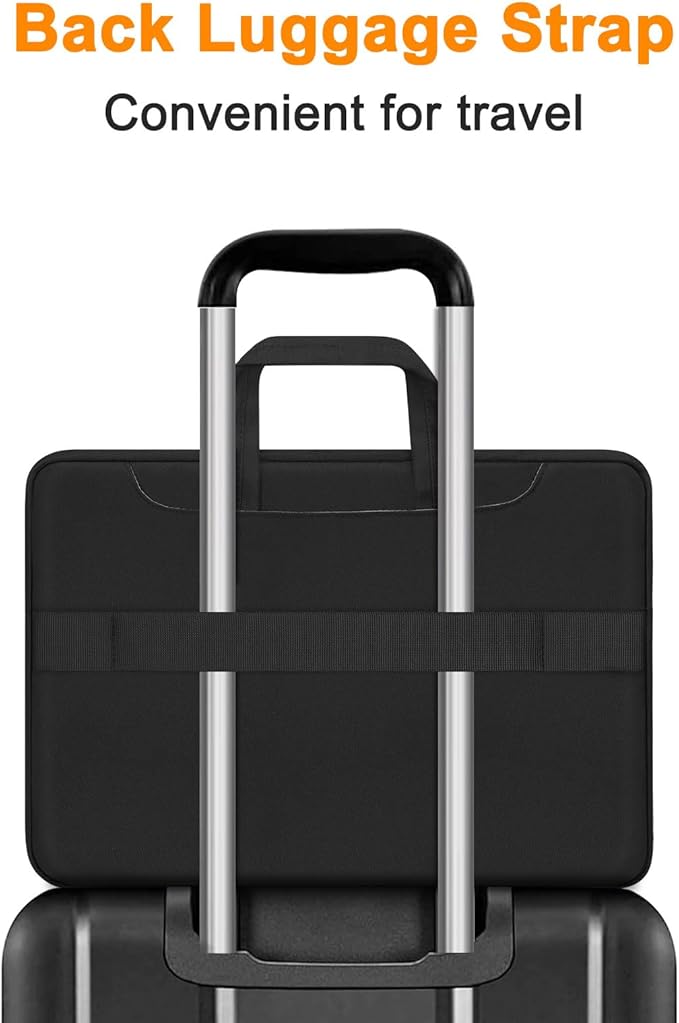 MOSISO 360 Protective Laptop Shoulder Bag,15-15.6 inch Computer Bag Compatible with MacBook Pro 16, HP, Dell, Asus Notebook,Messenger Briefcase with Front Quilted Raised Horizontal Pockets, Black