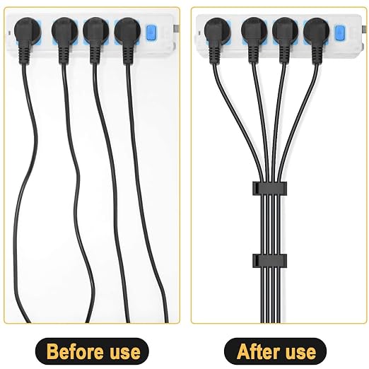 50Pcs Self Adhesive Cable Management Clips,Cable Organizers Wire Clips Cord Holder for PC Laptop Ethernet Cable Desktop Home Office(1.78?€??€? x 0.75?€??€? x 0.28?€??€?,Black) - Image 6