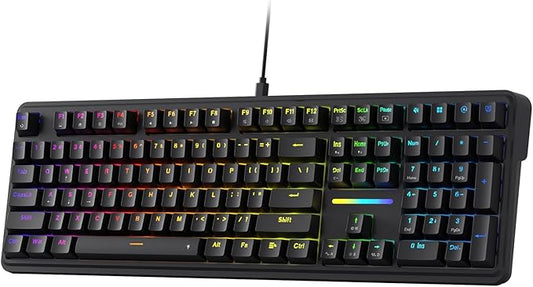 Redragon K745 Wired Gasket RGB Gaming Keyboard, 108 Keys Mechanical Keyboard w/Extra 4 Hotkeys, Upgraded Hot-swappable Socket, 5-Layer Noise Dampening, Creamy & Thocky Custom Linear Switch