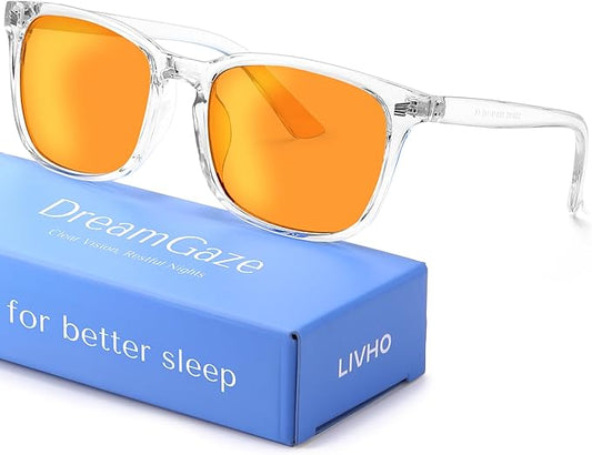 livho Gaming Blue Light Blocking Glasses for Better Sleep, Premium Night Driving, Computer Blockers for Man & Woman