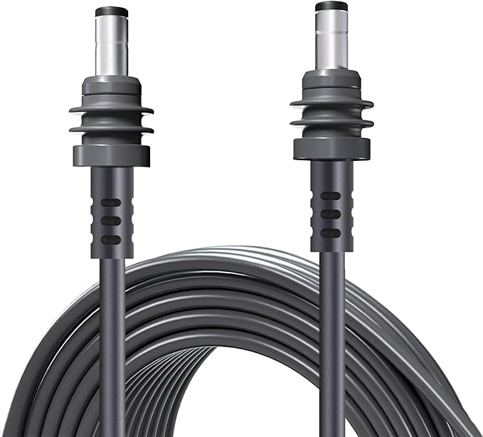 Starlink Mini DC Power Cable, 18AWG 15M/49.2FT, Grey, Female-to-Male, Indoor/Outdoor, DC Power, Starlink Mini Compatible
