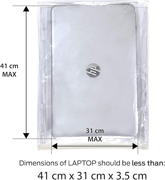 Waterproof Dust Cover for 17 inch Laptop Dustproof Scratch Proof Translucent Zip Lock PVC Bag (16-17 inch (Maximum Laptop Size: 41 x 31 x 3.5 cm))