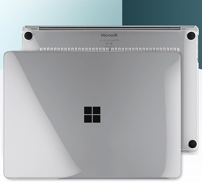 Batianda Premium Crystal Case for Microsoft Surface Laptop 13.8-inch Touchscreen 2024 (7th Edition) Lightweight Durable Scratch-Resistant Easy Install, with Keyboard Cover & Screen Protector, Clear