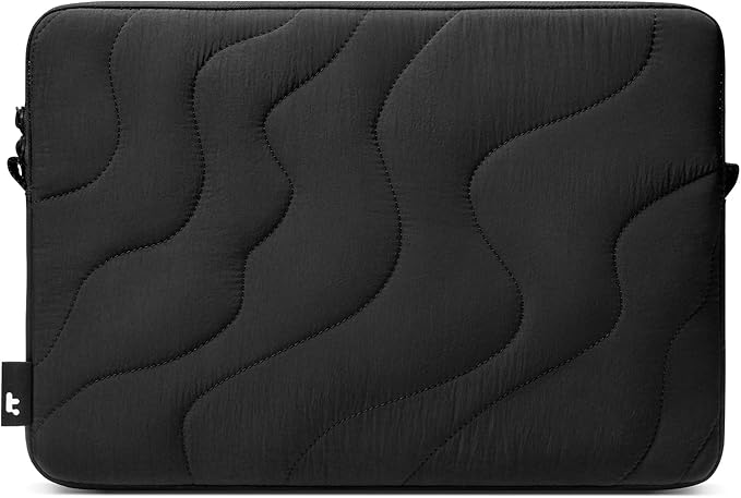 tomtoc 360 Protective Puffy Laptop Sleeve for 16-inch MacBook Pro M5 Pro/Max (2026) A3428 A3429, M4/M3/M2/M1 Pro/Max A3403 A3186 A2991, Quilted Design Soft Cute Puffer Bag Case for Dell XPS 16 Laptop