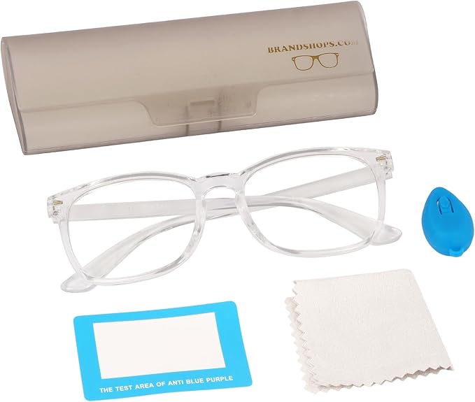 Blue Light Glasses for Woman Men | 99% Blue Light Blocking Glasses | Computer Glassess | Gaming | TV Phone Screen Reader Square Frame | Anti Eyestrain & UV Glare,1 Pack