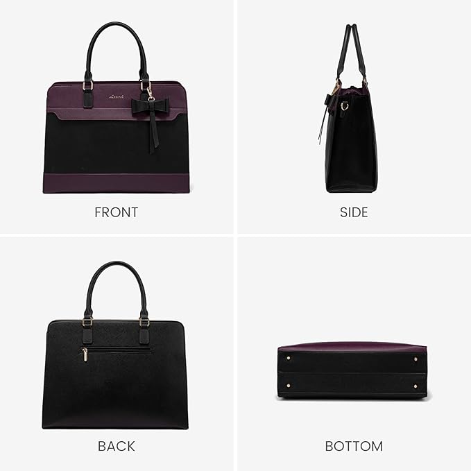 LOVEVOOK Laptop Tote Bag for Women,Leather Work Bag, Waterproof Business Teacher Bag,Large Computer Handbag Purse Briefcase,Office Gifts for Women