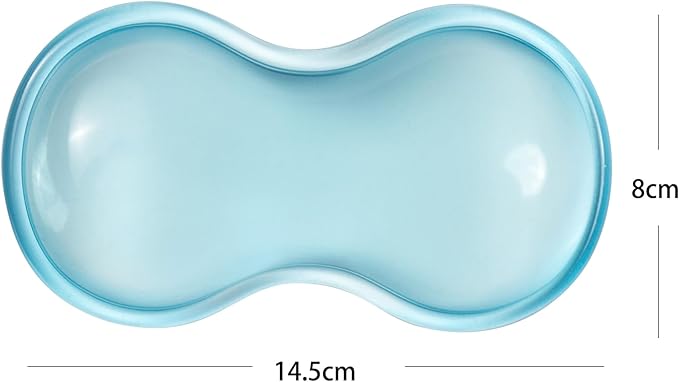 Clear Gel Mouse Wrist Rest, Blue Cute Wrist Rest, Comfort & Support for Typing and Gaming (Blue-Short)