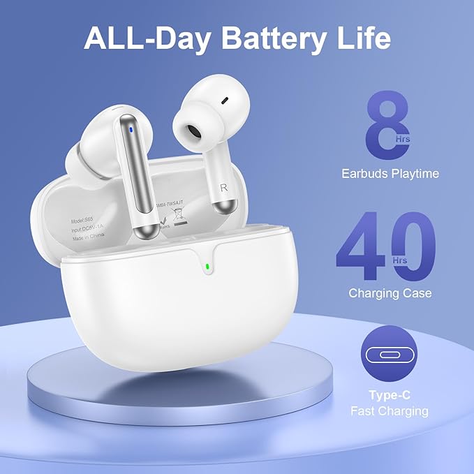 for iPhone 17 Pro Max Wireless Earbuds, Bluetooth Headphones for iPhone 17e/17/16e/16/15/14/13/12/11/Pro/Max Wireless Ear Buds Earphone, 60Hrs Playtime Stereo, Hi-Fi, Noise Cancelling, IP7 Waterproof