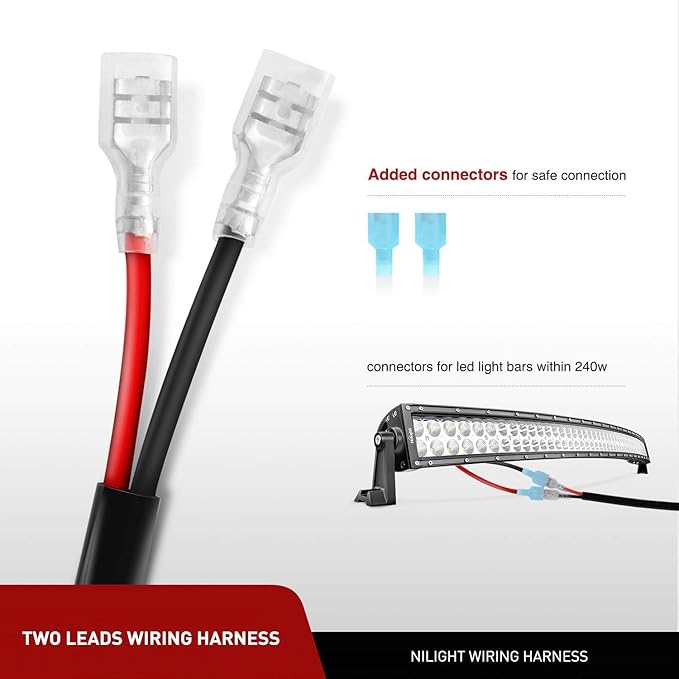 Nilight Led Light Bar 26Inch 540W Triple Row 50000LM Flood Spot Combo Off Road Driving Lights with 14AWG Heavy Duty Wiring Harness for Boat Truck Jeep UTV ATV Car, 2 Years Warranty