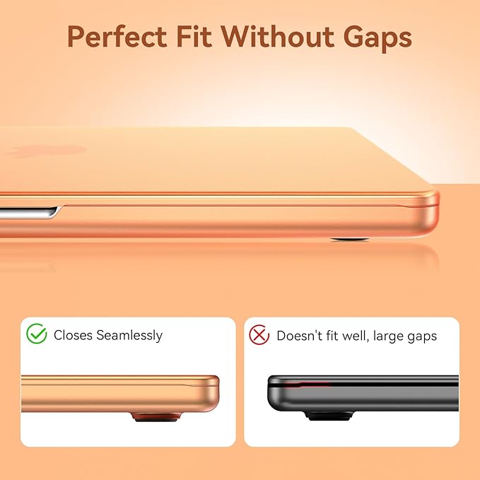 EooCoo Case Compatible with MacBook Pro 14 inch M5 2026-2021 M4 M3 M2 M1 Pro/Max Chip, Official Color-Matched Armor, Frosted Hard Shell Case with Keyboard Cover, Screen Protector - Matte Cosmic Orange