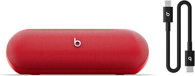Beats Pill - Portable Bluetooth Speaker with USB-C Charging Cable (20 cm) - Jet Black