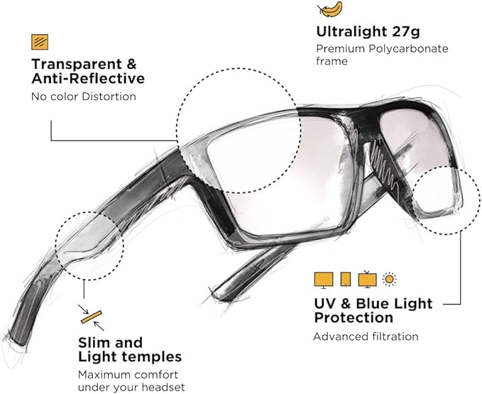 Horus X • Blue Light Glasses Men Women | Blue Light Blocking Glasses for Screen Anti-Fatigue Eye Migraine