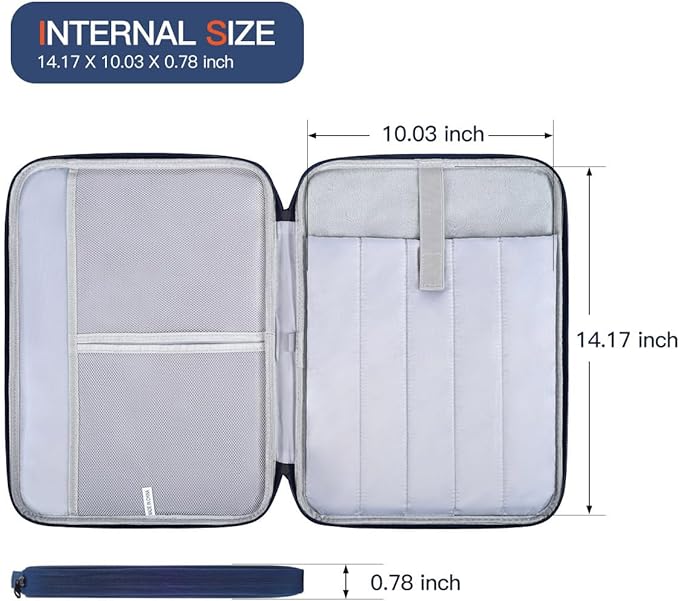 Protective Laptop Sleeve Bag for MacBook Pro 14 inch with M5 M4 M3 M2 M1 Chips Pro Max A3426 A3427 A3434 A3112 A3401 A3185 A2992 A2442 2026-2021, Apple MacBook Carrying Case with Accessory Pocket-Blue