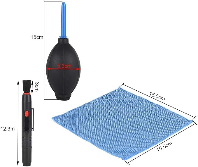 Camera Lens Cleaning Kit, Lens Cleaning Pen Soft Brush Blower Camera Air Blower Microfiber Cloth Cleaner Kit for Photography Accessories - Image 4