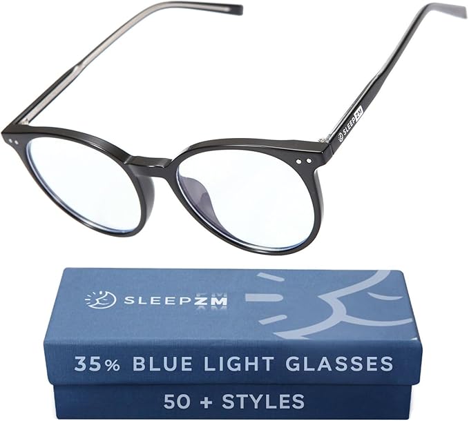 Sleep ZM Blue Light Blocking & Light Sensitivity Glasses - 8 Lens Types for Comfort, Relaxation, Sleep & Relief - 50+ Styles