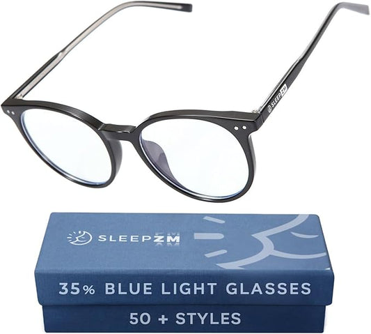 Sleep ZM Blue Light Blocking & Light Sensitivity Glasses - 8 Lens Types for Comfort, Relaxation, Sleep & Relief - 50+ Styles