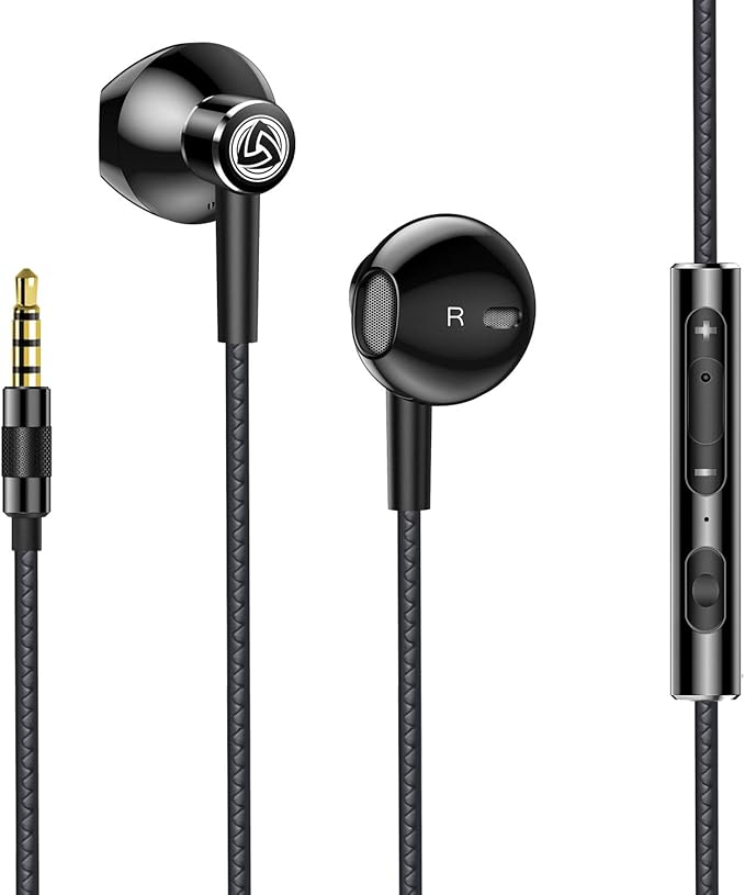 LUDOS SPECTA Wired Earbuds in-Ear Headphones, 5 Years Warranty, Earphones with Microphone for Clear Calls, Noise Isolating, for iPhone, iPad, Samsung, Laptop, School Students, Kids, Women, Small Ears