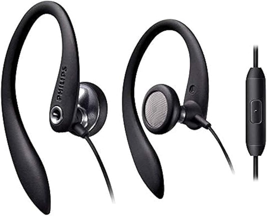 PHILIPS Over The Ear Sport Earbuds with Mic, Earphones for Sports, Running and Gym