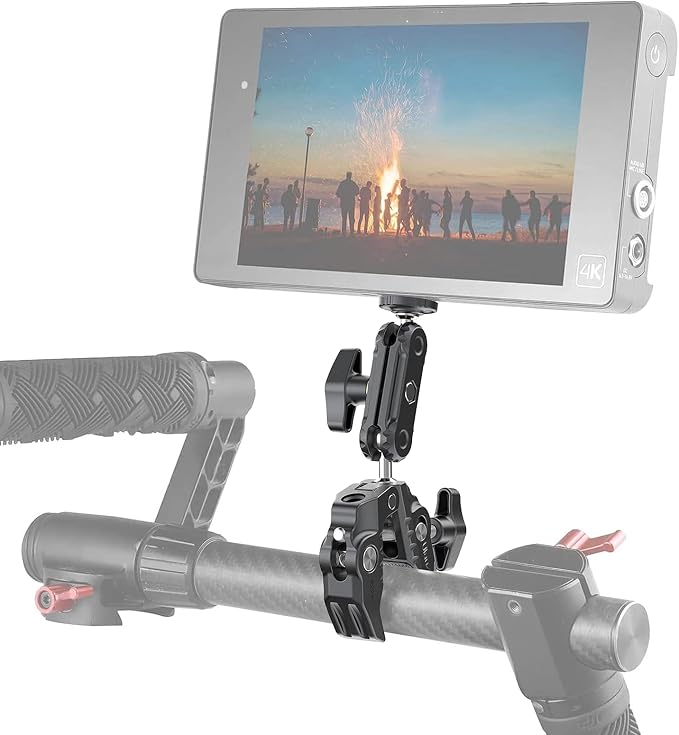 ULANZI Super Clamp Camera Clamp Mount Monitor 360° Ballhead Magic Arm Double Ball Head Adapter with 1/4"-20 & 3/8"-16 Thread for Canon Nikon DSLR Camera/Gopro/LED Lights/Ronin-M/Ronin MX/Freefly MOVI - Image 2
