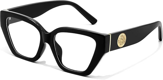 FEISEDY Women Cat Eye Blue Light Blocking Glasses Trendy Cateye Design for Daily Wear B0350