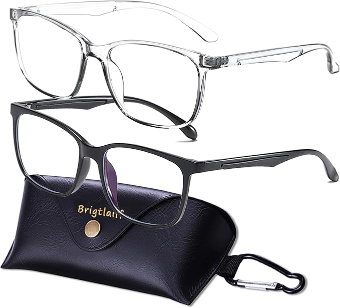 Brigtlaiff Round Blue Light Blocking Glasses for Men Women, Computer Gaming TV Glasses Anti Eyestrain with Metal Frame