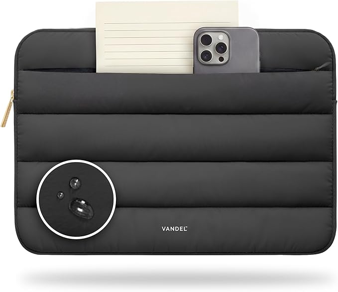 Vandel Puffy Laptop Sleeve Case for 13-14 inch Laptop Sleeve Bag Case 13.3 Inch with Zipper Pocket, Compatible with MacBook Air 13, Pro 14/13 iPad Pro 12.9, HP Dell ASUS, Computer Bag Cover
