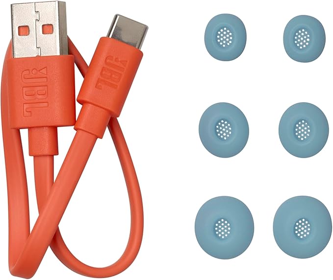 JBL Live Buds 3 - True Wireless Noise-Cancelling Bud-Type Earbuds, 40Hrs Total Playback, Wireless Charging, 6 Mics for Perfect Calls, Multi-Point Connection, IP55 Waterproof and dustproof (Blue)