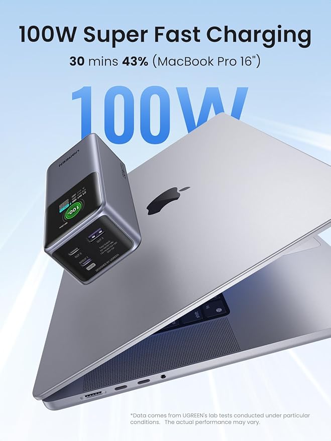 UGREEN Nexode Power Bank 20000mAh Bundle with 65W USB C Charger Block 4-Port Compatible with MacBook Pro/Air, iPhone 16/15/14, iPad Pro, Galaxy S24/S23, Pixel 8, Steam Deck