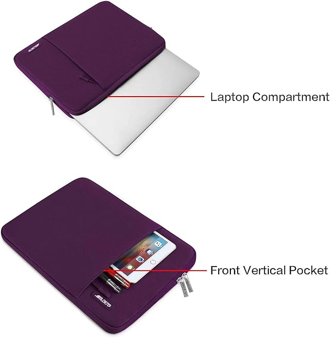 MOSISO Laptop Case 13 inch, Laptop Sleeve Compatible with MacBook Neo/Air/Pro 13 inch with A18/M5/M4/M3/M2/M1 Chip 2026-2016, Polyester Vertical Computer Sleeve Bag with Pocket, Magenta Purple
